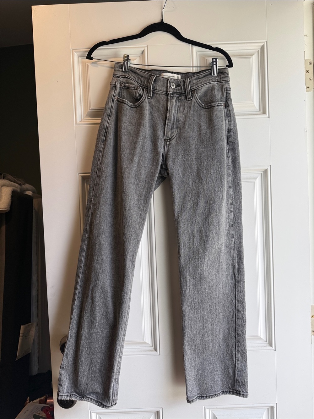 Abercrombie & Fitch Off Black Baggy low rise Jeans